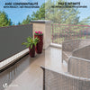 Brise vue occultant en HDPE 230g/m² 1.5x20m avec attaches de fixation gris - vuunut.com