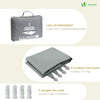 Voile d'ombrage Rectangulaire en Polyester Imperméable avec Kit de Montage 3x2m Gris - vuunut.com