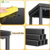 Console table 2 niveaux style industriel en metal et MDF 80x24x80 cm Noir - vuunut.com
