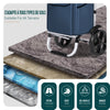 Chariot de course pliable aluminium 2 roues bleu marine - vuunut.com