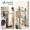Sechoir a linge vertical tour etendoir pliable 3 niveaux 99x69x135.5 cm style bois noir - vuunut.com