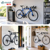 Lot de 2 Support mural velo pliable et reglable metal noir - vuunut.com
