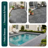 Lot de 11 dalles clipsables exterieures 30x30cm modulaire plastique anthracite - vuunut.com
