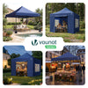 Tonnelle de jardin renforcée 3x3m pliable Barnum avec 4 parois latérales et fenêtres bleu - vuunut.com