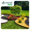 Bordure de jardin plastique flexible 10m avec piquets Marron - vuunut.com