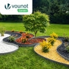 Bordure de jardin plastique flexible 20m avec piquets gris - vuunut.com