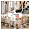 Marche pied en acier avec barre d’appui plateforme antiderapante 38x26cm blanc - vuunut.com