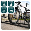 Ratelier range velo acier mural et sol 6 vélos Noir - vuunut.com