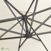 Parasol deporte inclinable Premium carre avec housse protection 3x3m Roma beige - vuunut.com