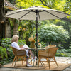 Parasol inclinable 2.70 x 2.40m avec housse de protection beige - vuunut.com
