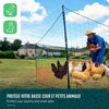 Kit cloture filet a poules PE avec piquets 12m orange - vuunut.com
