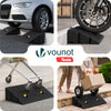 Lot de 2 Rampes de Trottoir en Polypropylene 25x27x13 cm Noir - vuunut.com