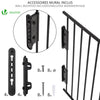 Barriere de securite Grande Version 3.6M 6 Panneaux noire - vuunut.com