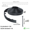 Bordure de jardin PVC flexible 20m avec piquets anthracite - vuunut.com