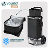 Chariot de course pliable aluminium 2 roues avec sac isotherme noir - vuunut.com