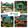 Tonnelle de jardin renforcée 3x3m pliable Barnum avec 4 parois latérales et fenêtres vert - vuunut.com
