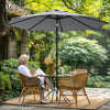 Parasol inclinable 2.70 x 2.40m avec housse de protection gris - vuunut.com