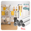 Sechoir a linge etendoir extensible 4 Niveaux 190x64x170cm gris-blanc - vuunut.com