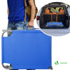 Transat pare soleil Textilene et range magazine Lot de 2 pcs Bleu - vuunut.com