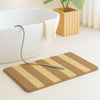 Lot de 2 Tapis de Bain Antidérapant chenille microfibre 60x90cm beige - vuunut.com