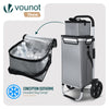 Chariot de course pliable aluminium 2 roues avec sac isotherme gris - vuunut.com