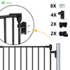 Barriere de securite cheminee pliable 3.75M 6 panneaux noir - vuunut.com