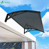 Auvent de porte marquise 100x80 cm en Polycarbonate anti UV Anthracite - vuunut.com