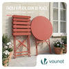 Set de Bistro en metal 1 table 2 chaises Rouge brique - vuunut.com