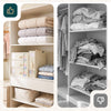 Lot de 6 Sacs de Rangement Drap de Lit Pliable 38,5x33x12cm Beige - vuunut.com