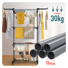 Sechoir a linge etendoir 4 niveaux 126x63x170cm noir-gris - vuunut.com