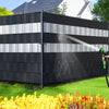 Brise vue occultant PVC 450g/m2 19cm x 70m Noir - vuunut.com