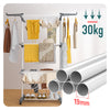 Sechoir a linge etendoir 4 niveaux 126x63x170cm gris-blanc - vuunut.com