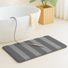 Lot de 2 Tapis de Bain Antidérapant chenille microfibre 60x90cm gris - vuunut.com