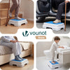 Marche pied antiderapant salle de bain empilable 43x33x11cm PP EVA bleu - vuunut.com