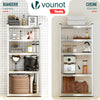 Etagères de rangement charge lourde robuste à 5 niveaux 70x30x150cm - vuunut.com