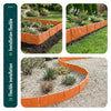 Lot de 175 pcs Bordure de jardin imitation pierre facile a installer 26.7m terracotta - vuunut.com