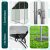 Enclos poulailler en metal galvanise et grillage avec bache PE 300x200x200cm - vuunut.com