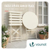 Set de Bistro en metal 1 table 2 chaises Crème - vuunut.com