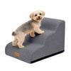 Escalier pour chien et chat en mousse haute densite et housse lavable 57x40x40cm gris - vuunut.com