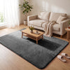 Tapis de salon poils ras doux antiderapant 160x230cm uni anthracite - vuunut.com
