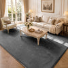 Tapis de salon poils ras doux antiderapant 240x340cm uni anthracite - vuunut.com