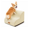 Escalier pour chien et chat en mousse haute densite et housse lavable 40x40x30cm beige - vuunut.com