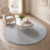 Tapis de salon poils ras doux antiderapant ф160cm uni gris - vuunut.com