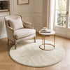 Tapis de salon poils ras doux antiderapant ф120cm uni beige - vuunut.com