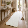 Tapis de salon poils ras doux antiderapant 60x180cm uni crème - vuunut.com