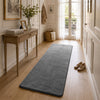 Tapis de salon poils ras doux antiderapant 60x180cm uni anthracite - vuunut.com