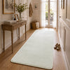 Tapis de salon poils ras doux antiderapant 80x200cm uni crème - vuunut.com