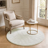 Tapis de salon poils ras doux antiderapant ф120cm uni crème - vuunut.com