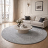 Tapis de salon poils ras doux antiderapant ф200cm uni gris - vuunut.com
