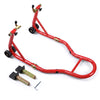 Bequille Moto roue arriere charge max 390 kg acier Rouge - vuunut.com